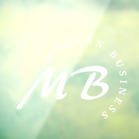 ビジモダンネス会社モノグラム曲線タイポグラフィ ウィンドウサイン (シート3)