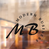 ビジモダンネス会社モノグラム曲線タイポグラフィ ウィンドウサイン (シート2)