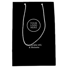 ビジモダンミニマルネスのロゴの黒企業の情報 ミディアムペーパーバッグ