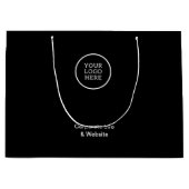 ビジモダンミニマルネスのロゴの黒企業の情報 ラージペーパーバッグ (正面)