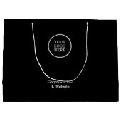 ビジモダンミニマルネスのロゴの黒企業の情報 ラージペーパーバッグ (裏面)