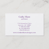 ビジモダンミニマルネス・カード（紫） 名刺 (裏面)