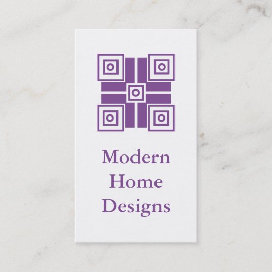 ビジモダンミニマルネス・カード（紫） 名刺 (正面)