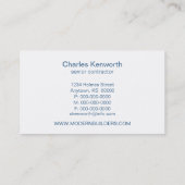 ビジモダンミニマルネス・カー王室のド 名刺 (裏面)