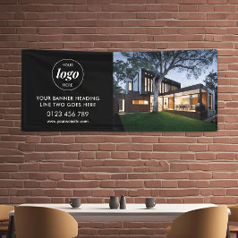 ビジモダンャンロ広告ゴの写真黒6' 横断幕