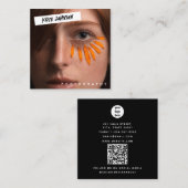 ビジモダンユニークャロ写真家 スクエア名刺 (正面/裏面)