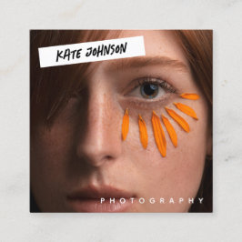 ビジモダンユニークャロ写真家 スクエア名刺