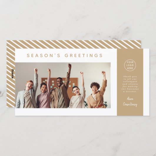 ビジモダン企業のスタイリッシュネス・チームの写真金ゴールド シーズンカード (正面/裏面)