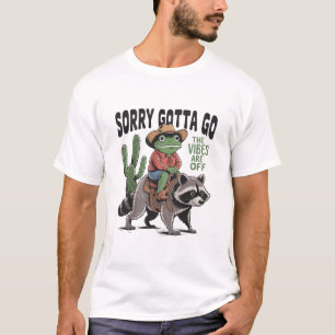 ビジュアルがイマイチだね、残念。またね レトロカエル 笑える Tシャツ