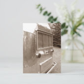 ビジュアルアートレトロトラベルトレーラーバックエンド離れの シーズンポストカード (スタンド正面)