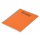 ビジュアルカレンダーツール曜日の金曜日のメモ ノートパッド (回転)