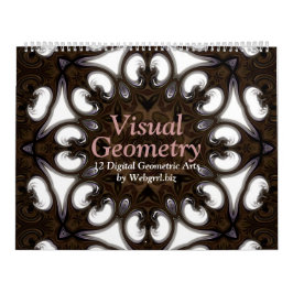 ビジュアルジオメトリマンダラ12ヶ月のウォールカレンダー カレンダー