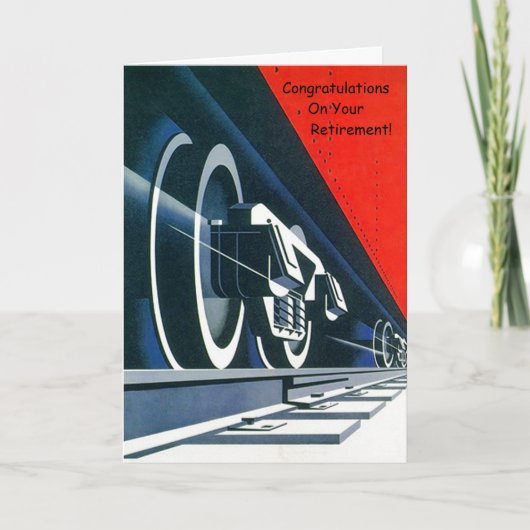 ビジュアルデコ列車退職祝い終了 カード (正面)