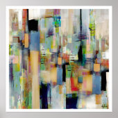 ビジュアルメモリーズ、オリジナルカラフル抽象芸術アート ポスター (正面)