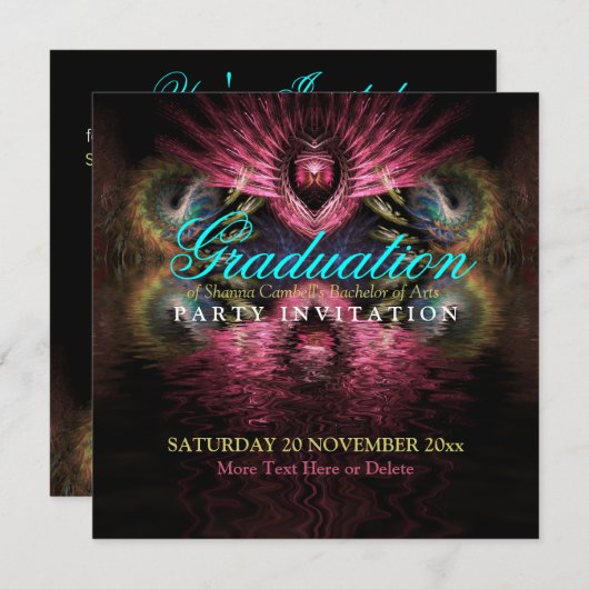 ビジョナリーアーツ卒業招待状 招待状 (正面/裏面)