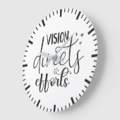 ビジョンが努力を導く – 成功の抱擁モチベーション ラージ壁時計 (傾斜)