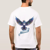 ビジョンと決意のクリスタルイーグルTシャツ Tシャツ (裏面)