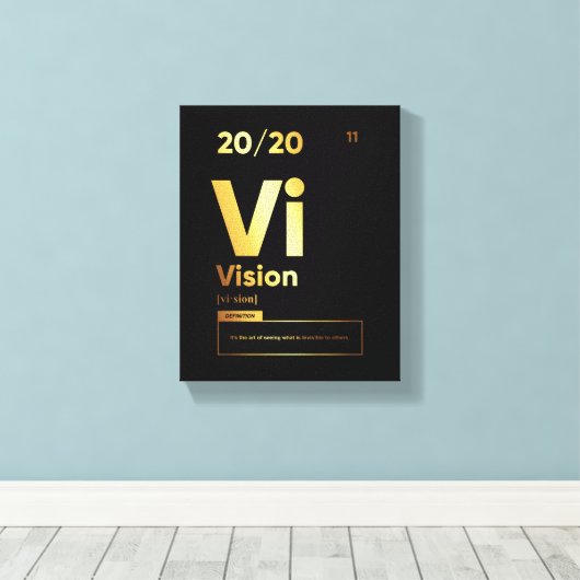 ビジョンの定義 |やる気を起こさせる引用文ウォールアート キャンバスプリント (インサイチュ (ウッドフロア))