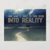 「ビジョンを現実にする」モチベーション肯定 ポストカード (正面)