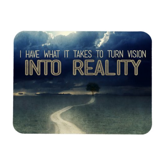 「ビジョンを現実にする」モチベーション肯定 マグネット (横)