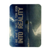 「ビジョンを現実にする」モチベーション肯定 マグネット (縦)