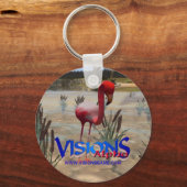 ビジョンアルファキーチェーン – フラミンゴ キーホルダー (正面)