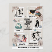 ビジョンボードパーティの招待状、ドリームビジョンインヴィータ 招待状 (正面/裏面)