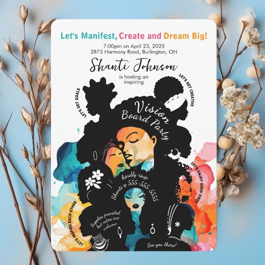 ビジョンボードパーティーの招待状 招待状