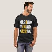 ビジョン創造性への情熱 Tシャツ (正面フル)
