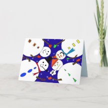 ビジョン雪だるまハッピーホリデーグリーティングカード