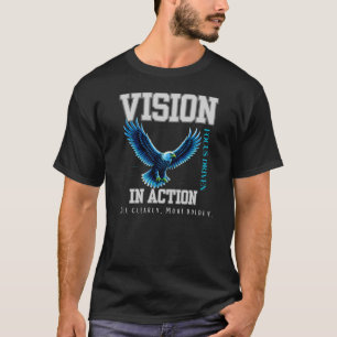 ビジョン・イン・アクション・イーグル リーダーシップと集中力のデザイン Tシャツ