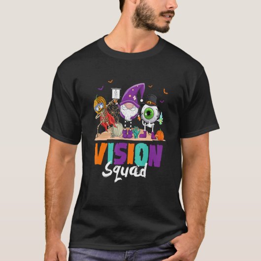 ビジョン・スクワッド 眼科 検眼士 魔女 ハロウィン Tシャツ (正面)