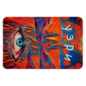 ビジョン。空の表現バラ マグネット (横)