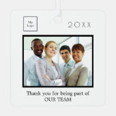 ビジ企業のャロ感謝していゴ写真 メタルオーナメント (裏面)