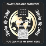 ビジ感謝していネスQRコードロゴ金ゴールドブラック スクエアシール<br><div class="desc">これは単にあなたのモダンビジネスに顧客を集め救済て、あなたのビジネスを成長させるツールであるflorenceKdesig@gmail.com特別な日を持って!フィレンツェKデザイン</div>