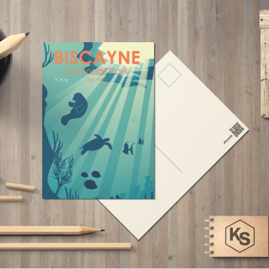 ビスカイヤン国立公園 フロリダ 水中 海事 ポストカード