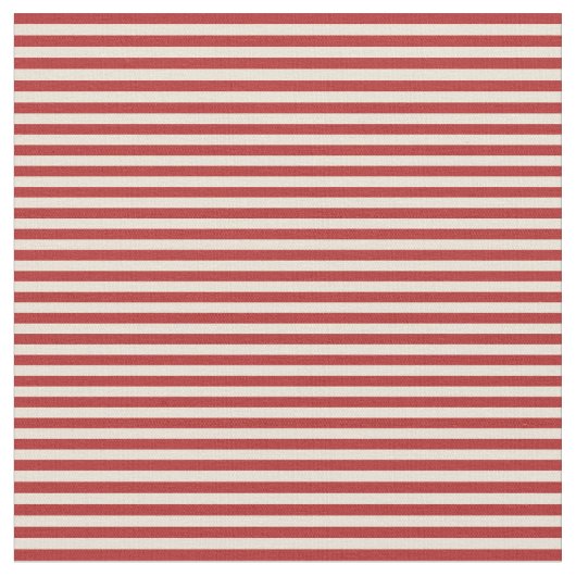 ビスクおよび赤ストライプの/ライニング模様 ファブリック (クローズアップ)