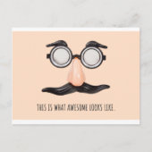 ビスクの眼鏡おもしろいはがき ポストカード (正面)