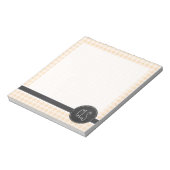 ビスクカラーギンガム;レトロシャルボード ノートパッド (回転)