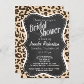 ビスクカラーヒョウ印刷;レトロシャルボード 招待状 (正面/裏面)