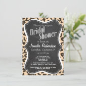 ビスクカラーヒョウ印刷;レトロシャルボード 招待状 (スタンド正面)