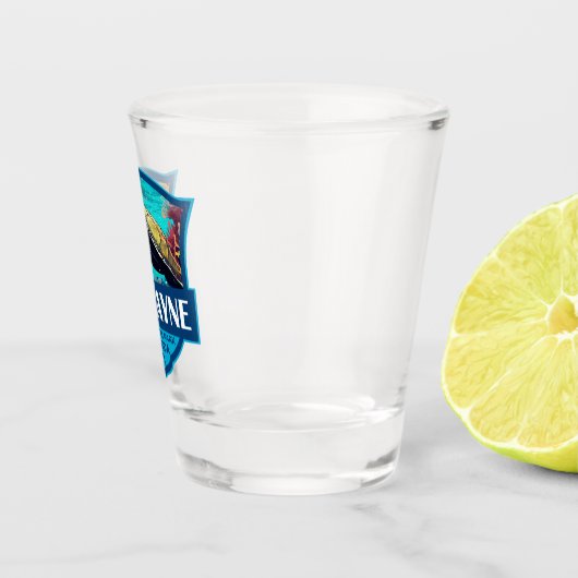 ビスケインナショナルパークカメイラストレーションレトロ ショットグラス (右)