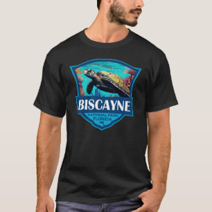 ビスケインナショナルパークカメイラストレーションレトロ Tシャツ