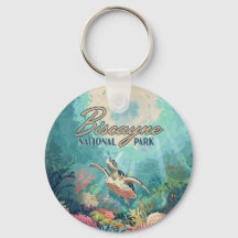 ビスケインナショナルパークフロリダタートルコーラルレトロ