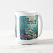 ビスケインナショナルパークフロリダタートルコーラルレトロ コーヒーマグカップ (正面右)