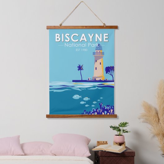 ビスケインナショナルパークボカチタ鍵ヴィンテージ 吊り下げ型タペストリー (寝室)