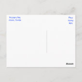 ビスケインベイマイアミビーチフロリダトラベルハガキ ポストカード (裏面)