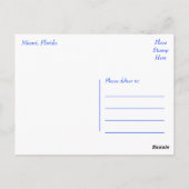 ビスケインベイマイアミビーチフロリダトラベルハガキ ポストカード (裏面)