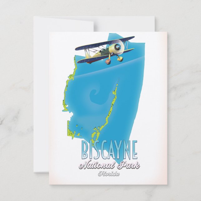 ビスケイン国立公園フロリダの地図 (正面)