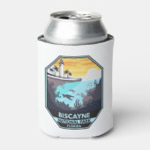 ビスケイン国立公園フロリダエンブレム 缶クーラー (缶正面)